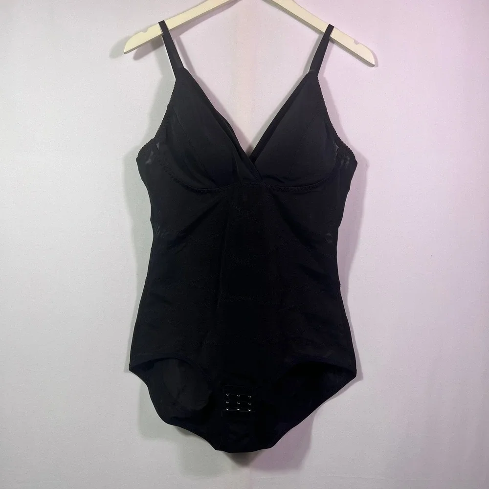 Avidlove Womens Black Shapewear Bodysuit Firm Control Shaper 3XL New With Tags